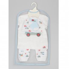 D12802: Baby Boys Transport 4 Piece Outfit (0-6 Months)